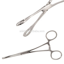 Professional Forester Sponge forceps slotted, 6.5 Inch stainless steel forceps for piercing